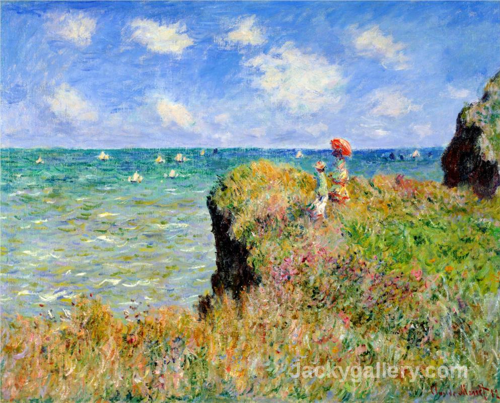Clifftop Walk at Pourville by Claude Monet paintings reproduction